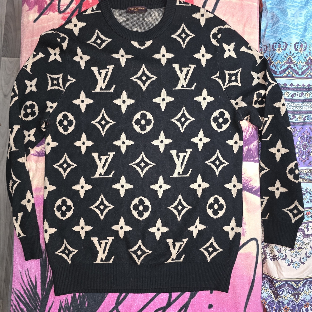 Louis Vuitton Paris Monogram Jacquard Crewneck Pullover | XXL